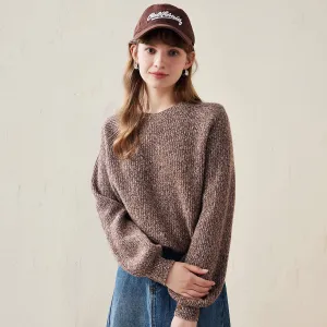 100% Wool Cozy Knitted Pullover Sweater