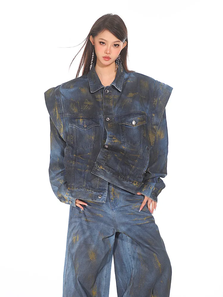 【24s Oct.】Denim Gold Gradient Jacket