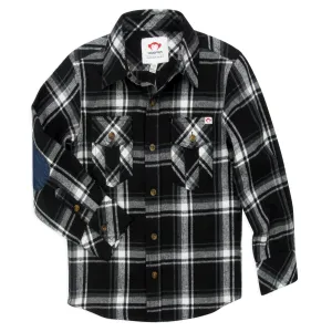 Appaman - Boys Flannel Shirt in Black/White Plaid