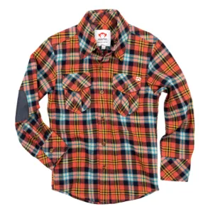 Appaman - Boys Plaid Flannel Shirt in Burnt Sienna