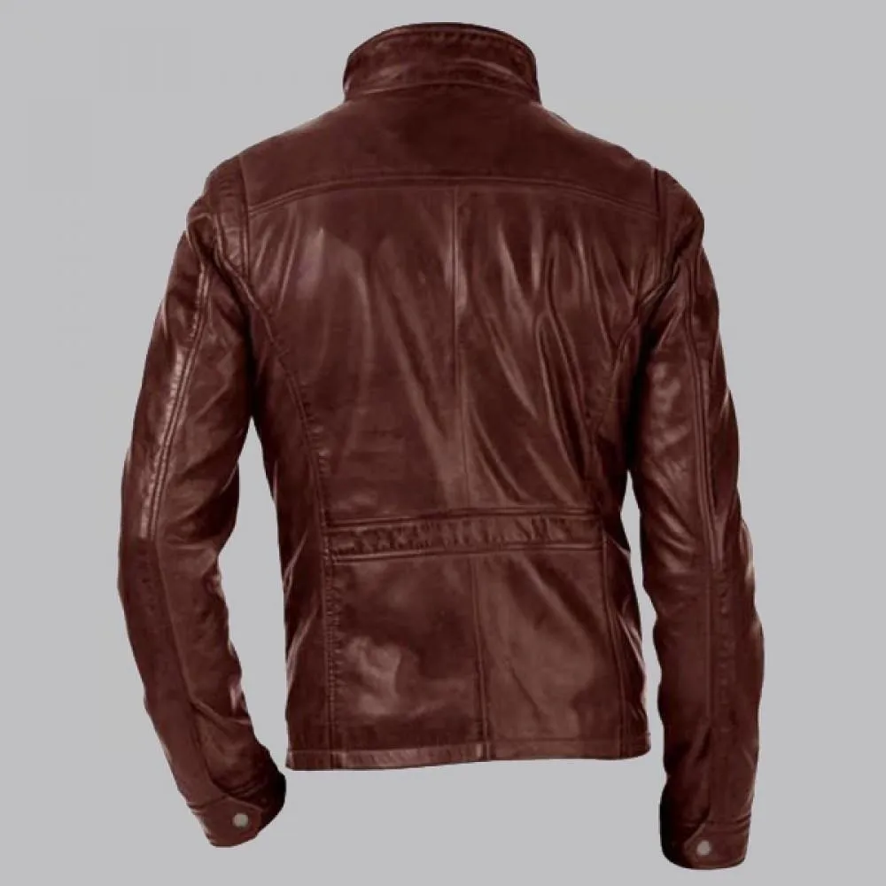 Arrow John Diggle Brown Leather Jacket