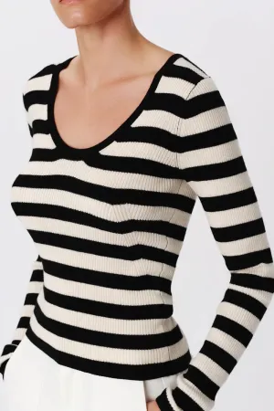 ATM Wool Blend Striped Sweater