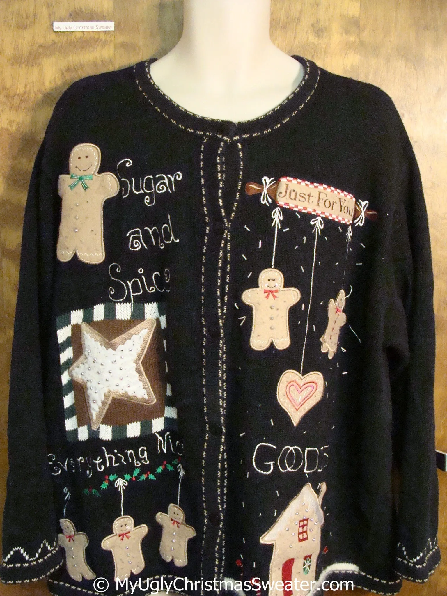 Big 4XL Gingerbread Theme Tacky Christmas Sweater