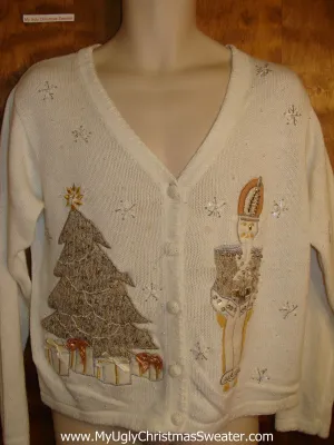 Bling Nutcracker Tacky Christmas Sweater