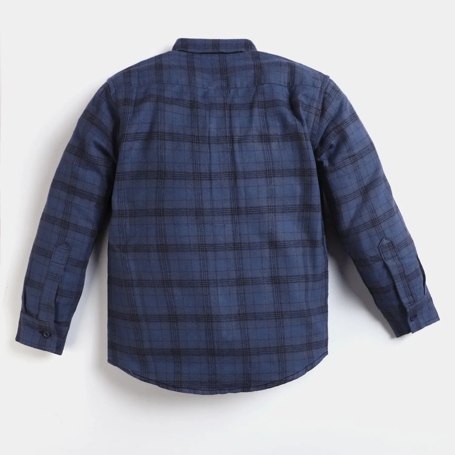 Boys Flannel Casual Shirt Born to Skate - Navy