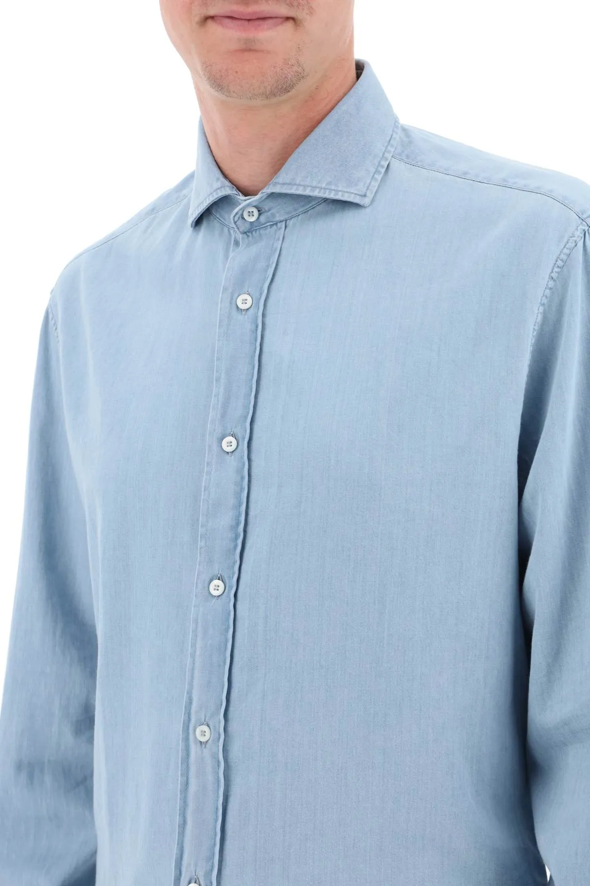 Brunello Cucinelli Chambray Shirt (Size - Xl)