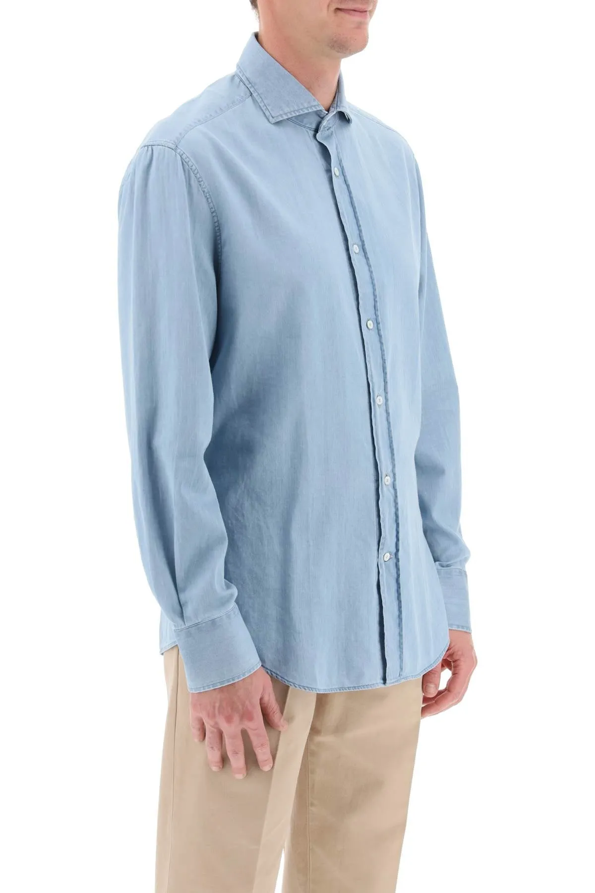 Brunello Cucinelli Chambray Shirt (Size - Xl)