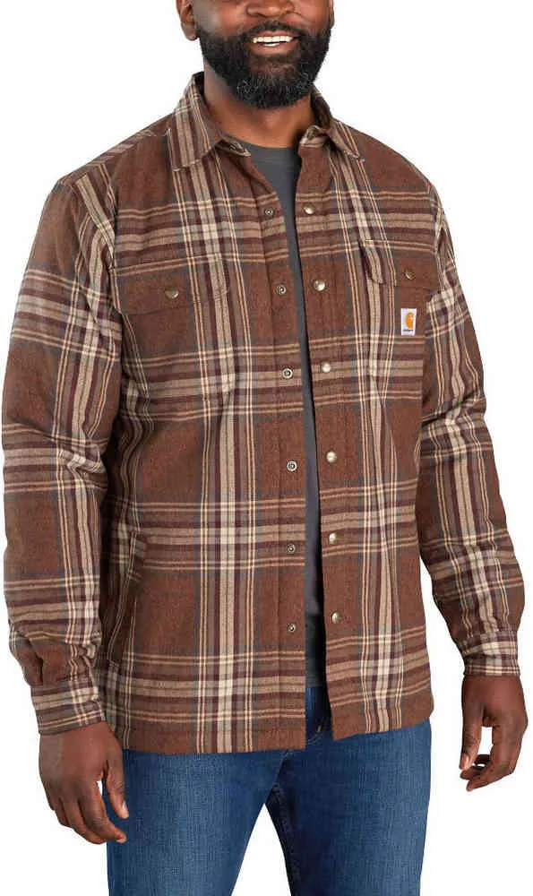 Carhartt Sherpa Lined Flannel Shirt, Brown