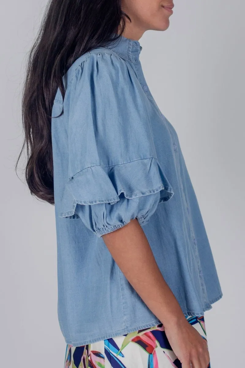 CASEY TOP (CHAMBRAY)