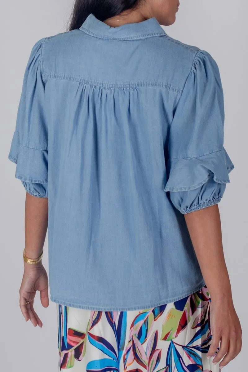 CASEY TOP (CHAMBRAY)