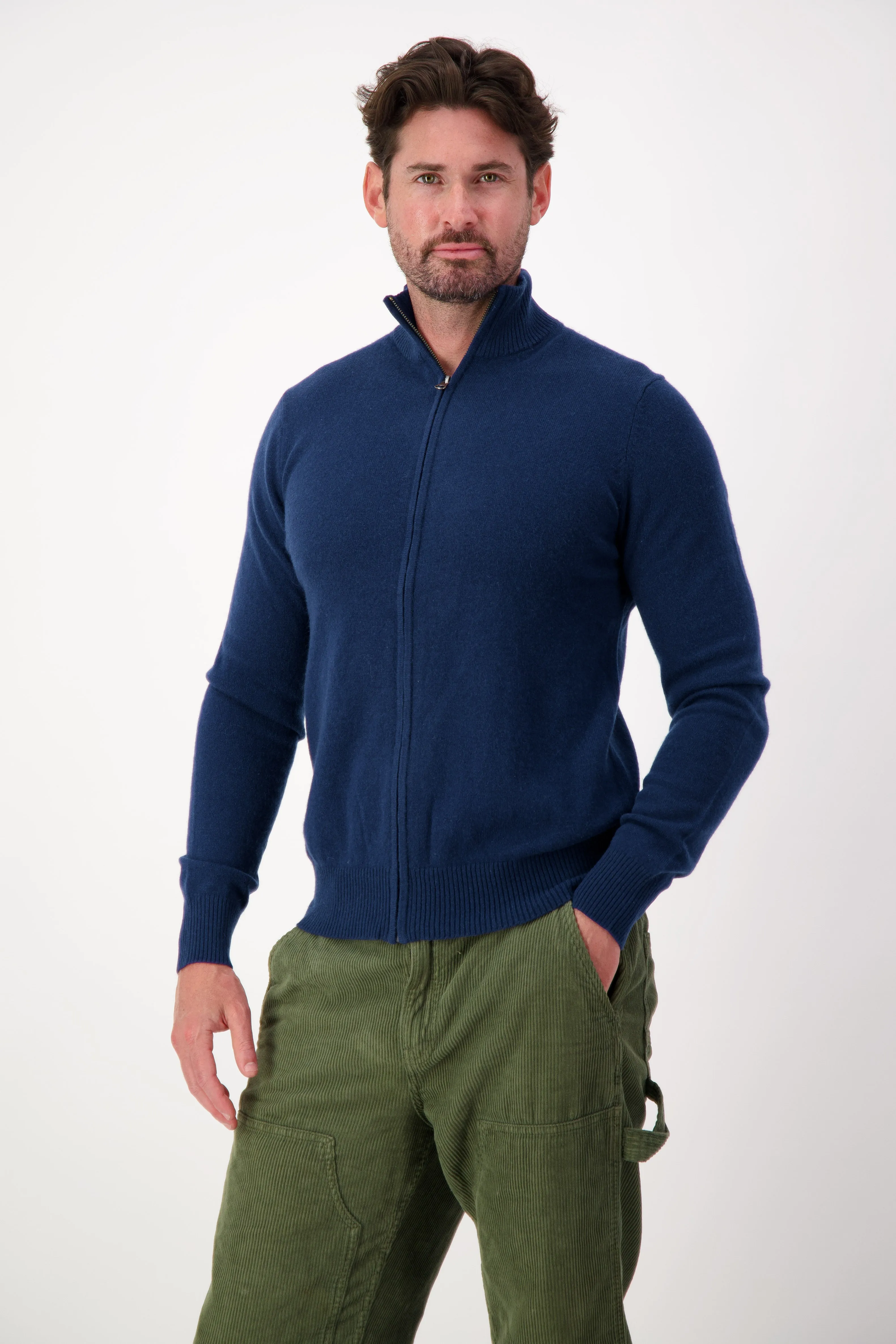 Classic Cashmere Zip Up Sweater