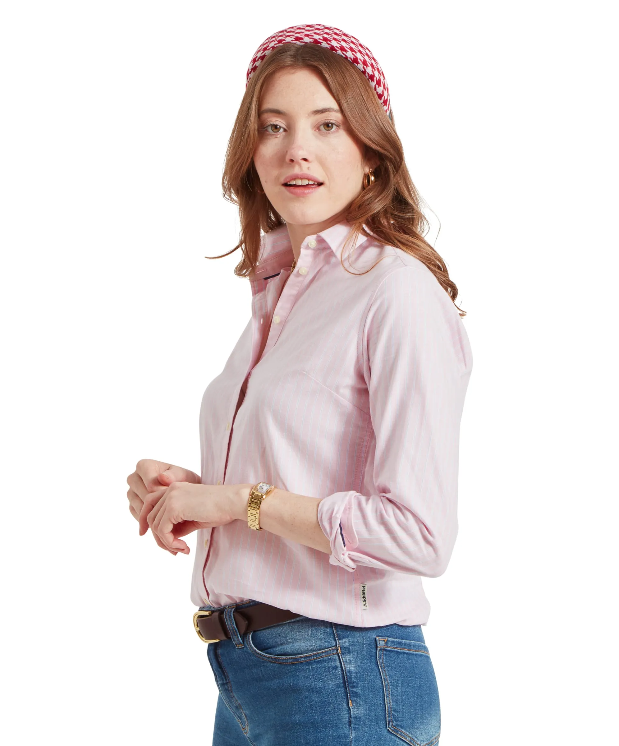 Cley Oxford Shirt - Pink/Blue Stripe