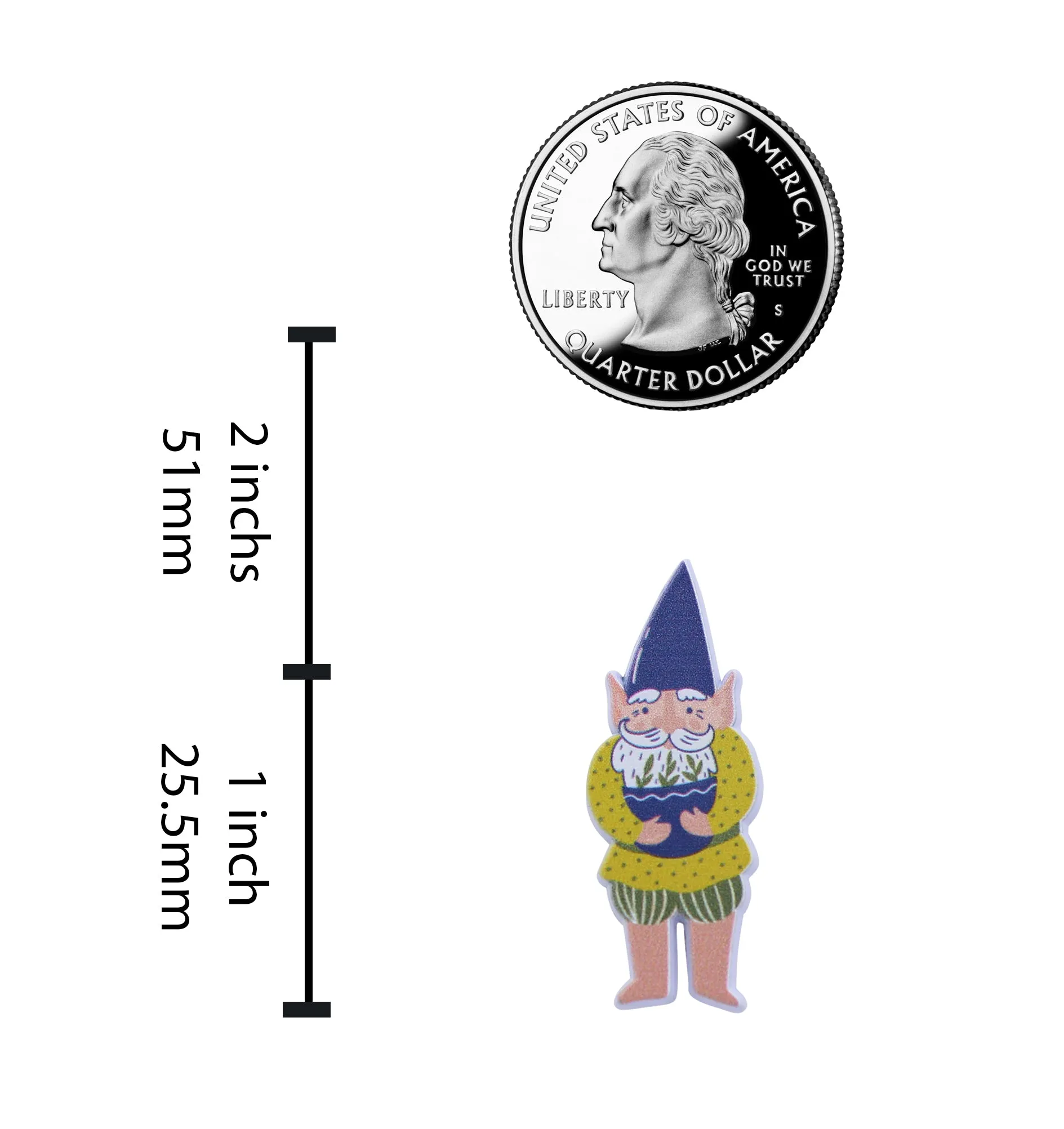 Cute Garden Gnome Enamel Lapel Pin For Merry Christmas Gift