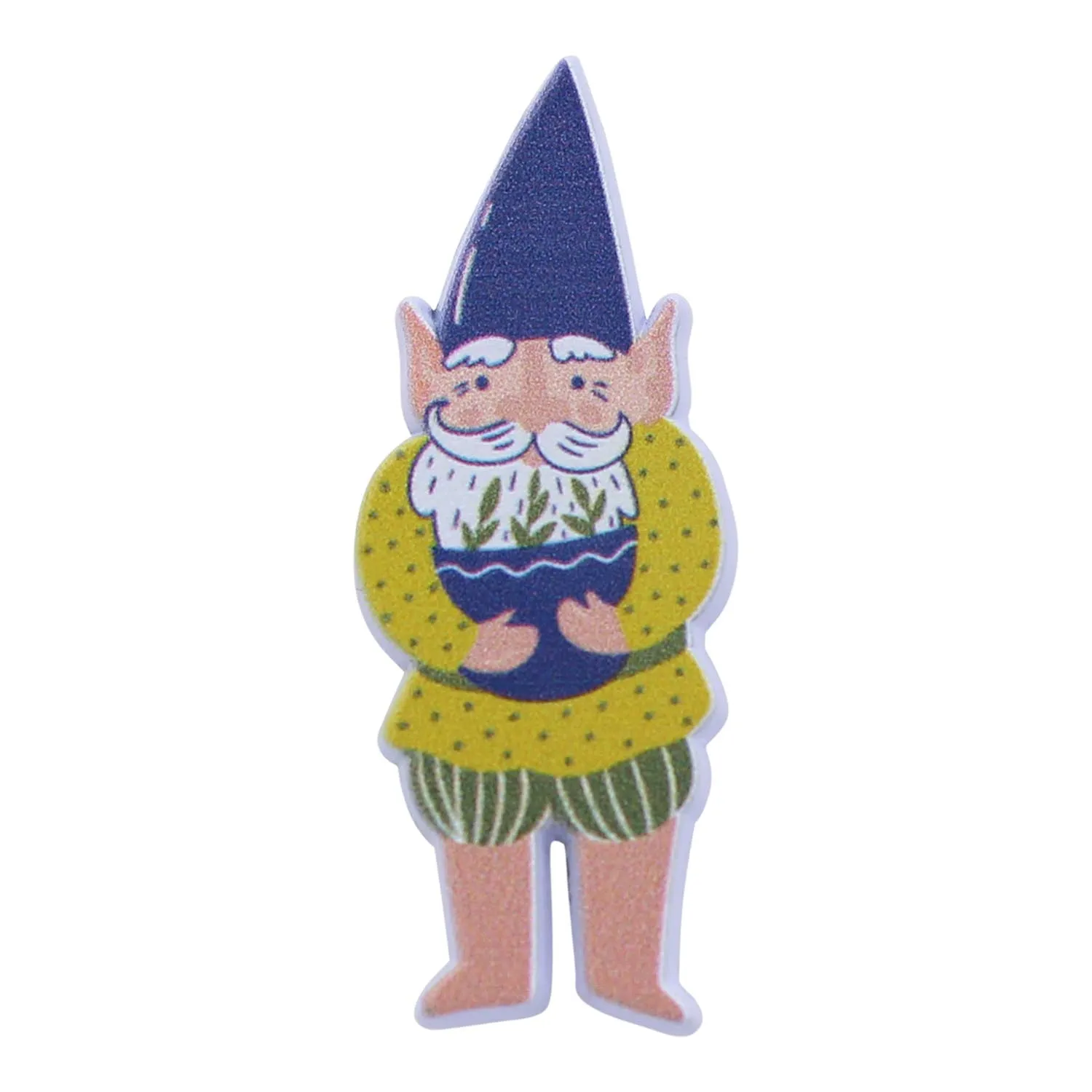 Cute Garden Gnome Enamel Lapel Pin For Merry Christmas Gift