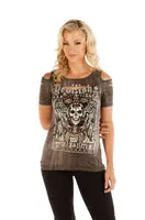 Devilish Skull Cold Shoulder