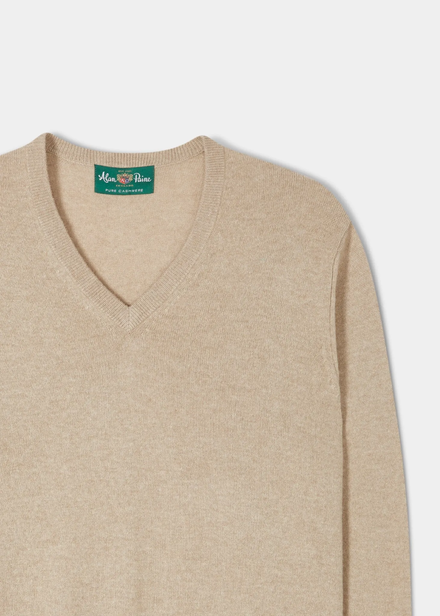 Haddington Cashmere Jumper in Linen - Regular Fit