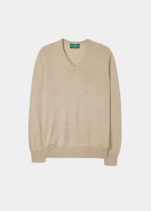 Haddington Cashmere Jumper in Linen - Regular Fit