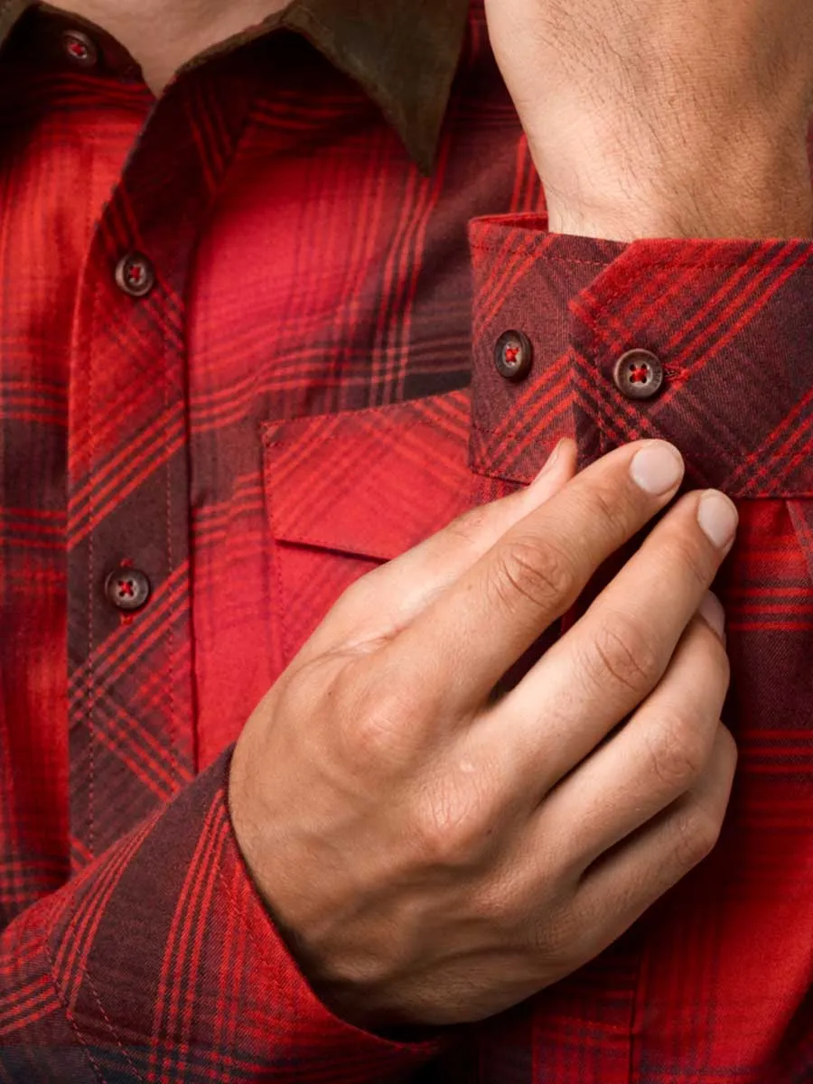 HARKILA Driven Hunt Flannel Shirt - Mens - Red/Black Check