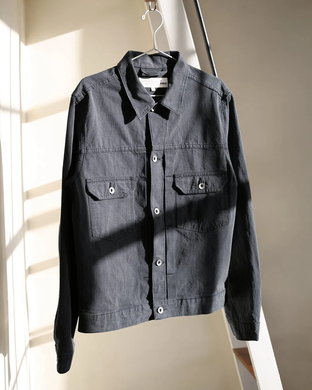 Hawksmill X YMC MK2 Japanese Selvedge Stripe Jacket (Navy Stripe)