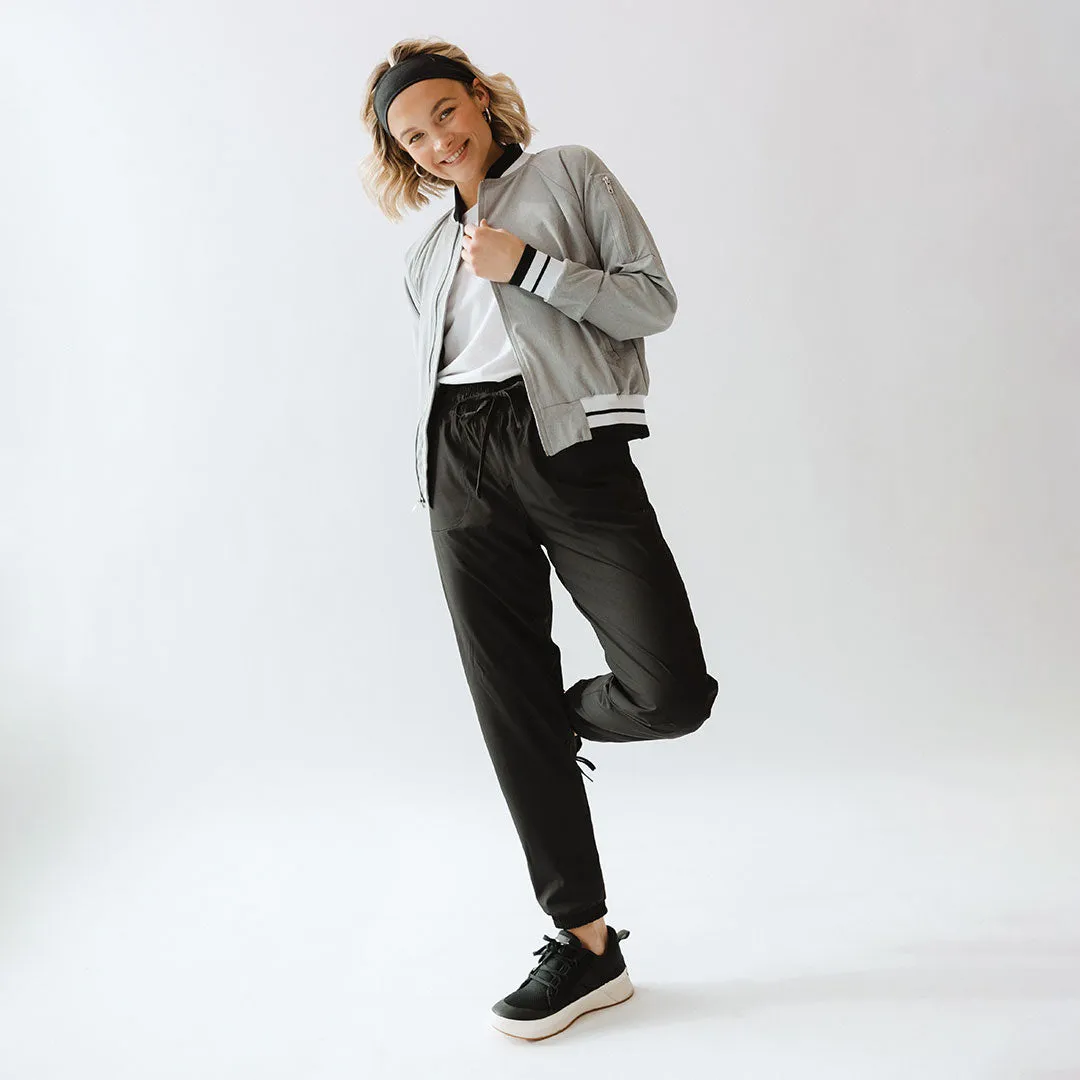 Heather Light Grey Bomber Jacket