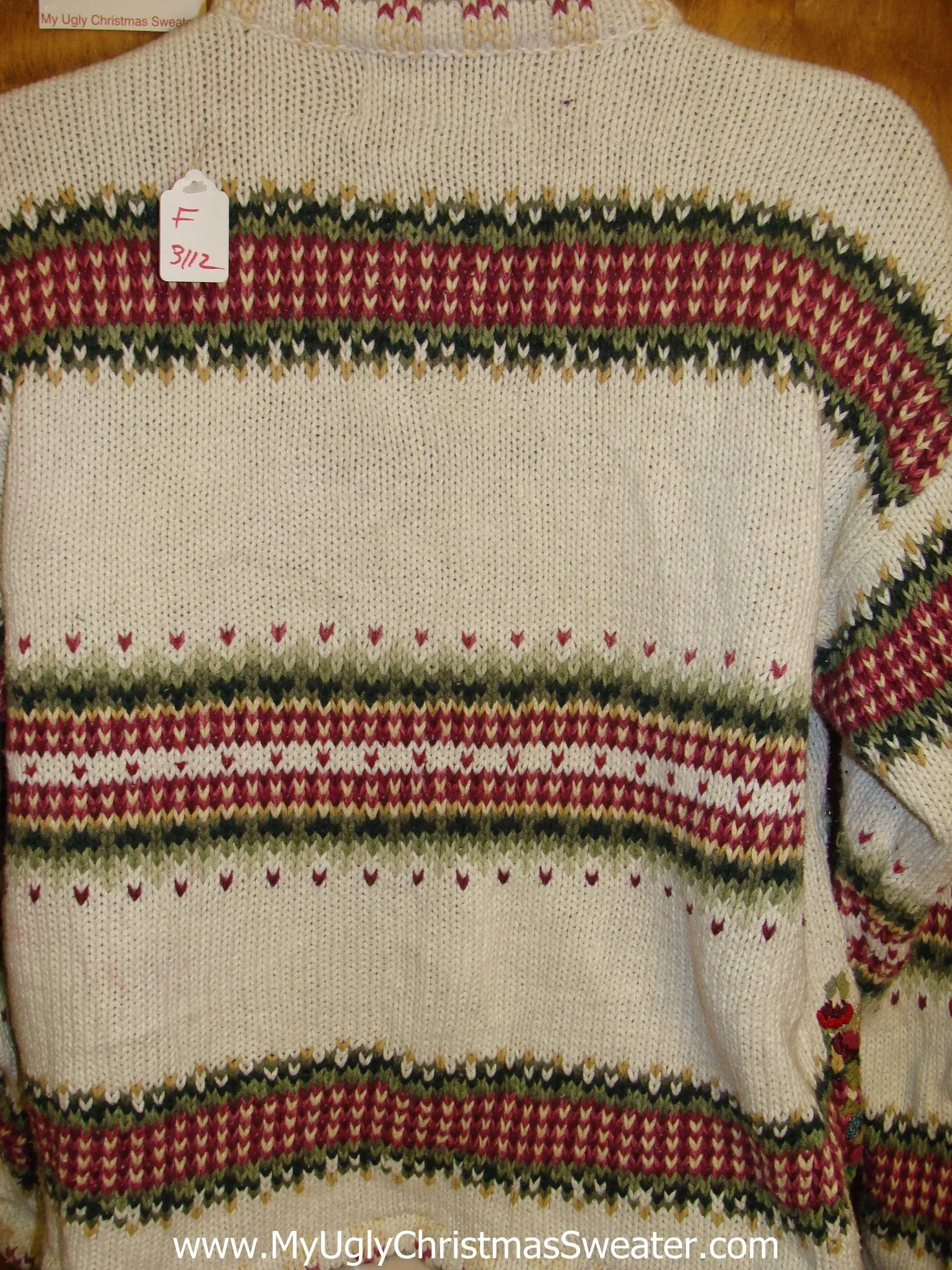 Horrible Ornate Corny Christmas Sweater Cardigan