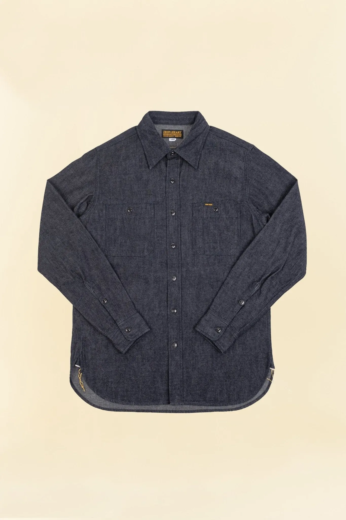 Iron Heart 10oz Selvedge Tonal Denim Work Shirt - Indigo