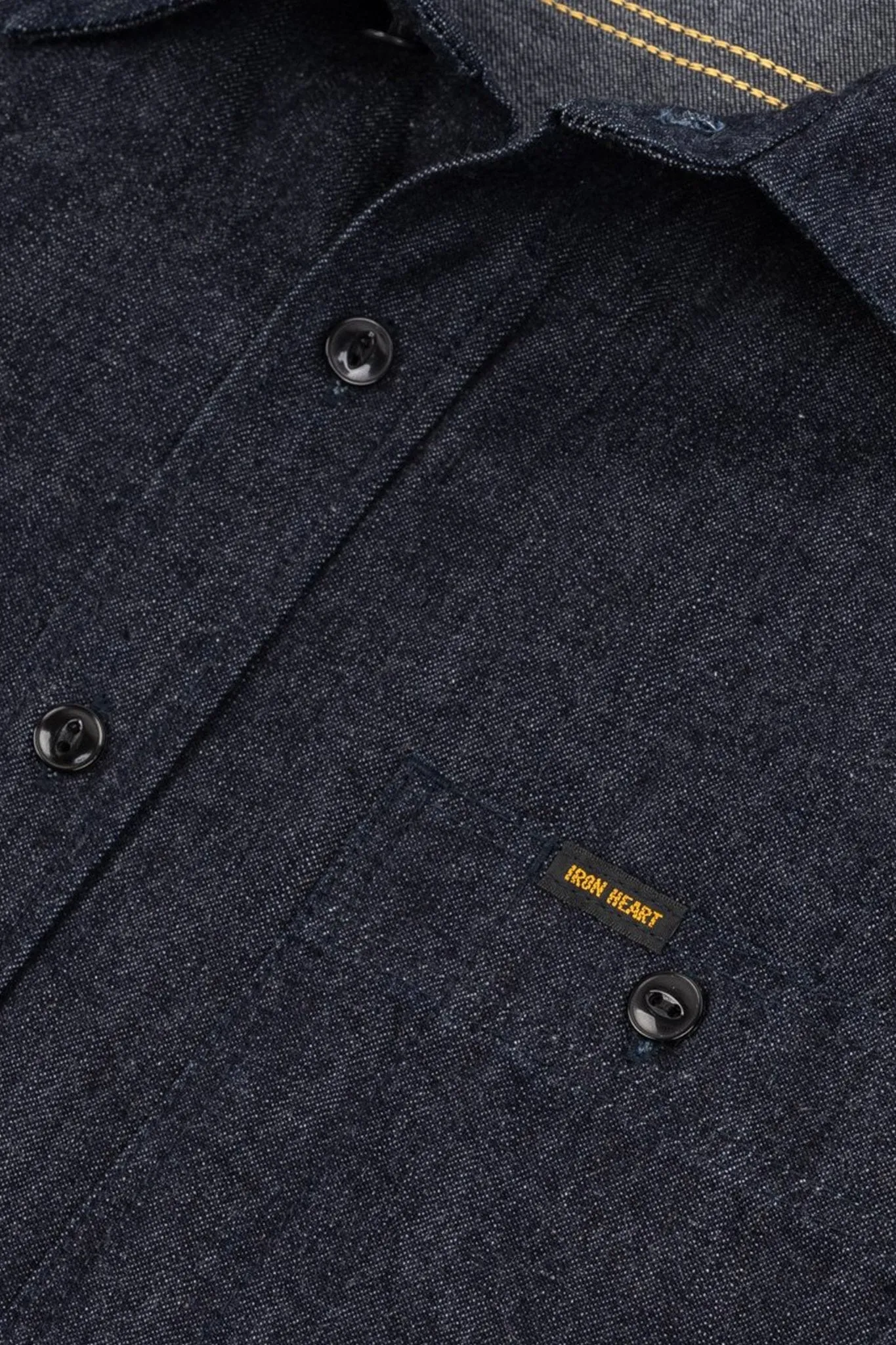 Iron Heart 10oz Selvedge Tonal Denim Work Shirt - Indigo