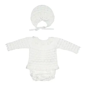 Ivory Lace 3-Piece Baby Shorts Set