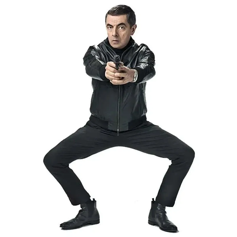 Johnny English Strikes Again Black Bomber Jacket