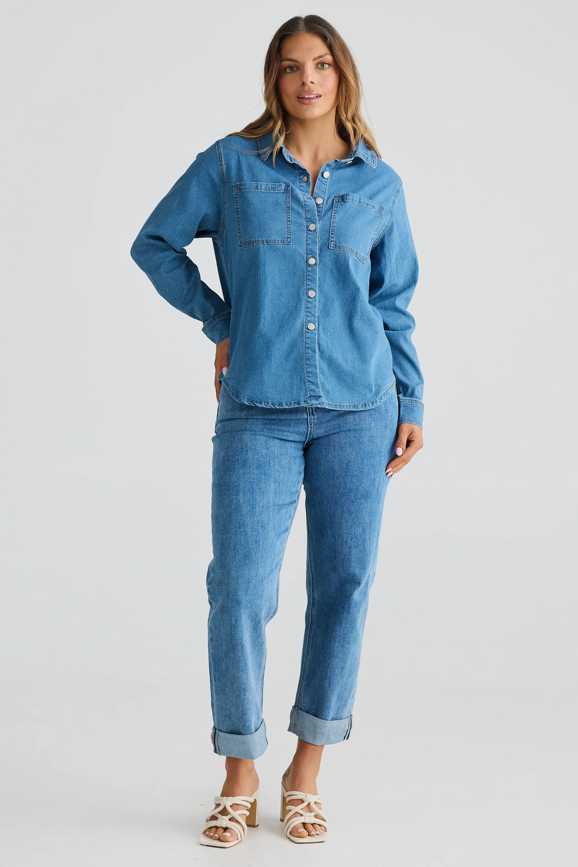 Lightweight Denim Shirt - Blue Denim