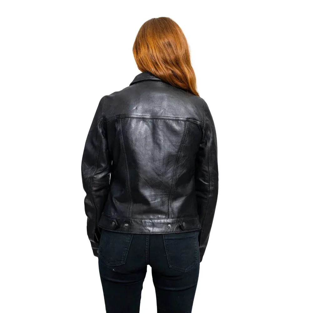 Madison Womens Fashion Leather Jacket Black