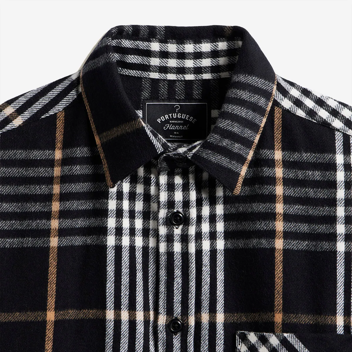 Medusa Plaid Flannel Shirt - Black/White