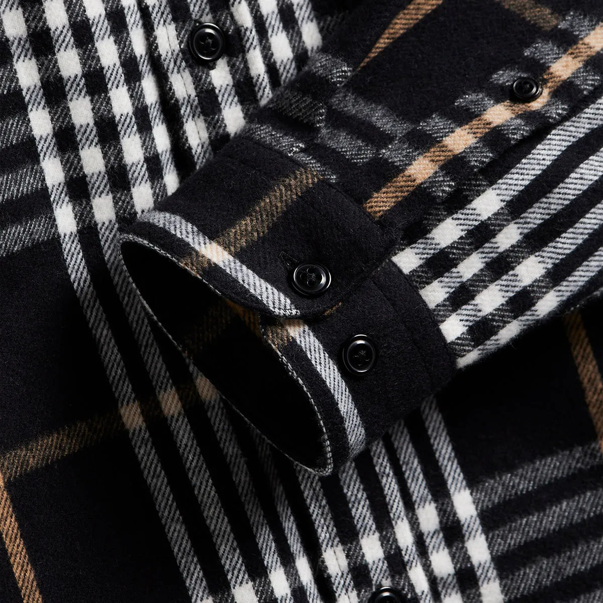 Medusa Plaid Flannel Shirt - Black/White