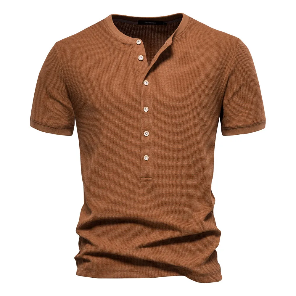 Men's Casual Solid Color Henley