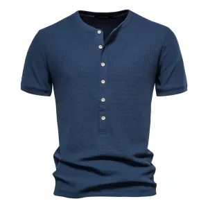 Men's Casual Solid Color Henley