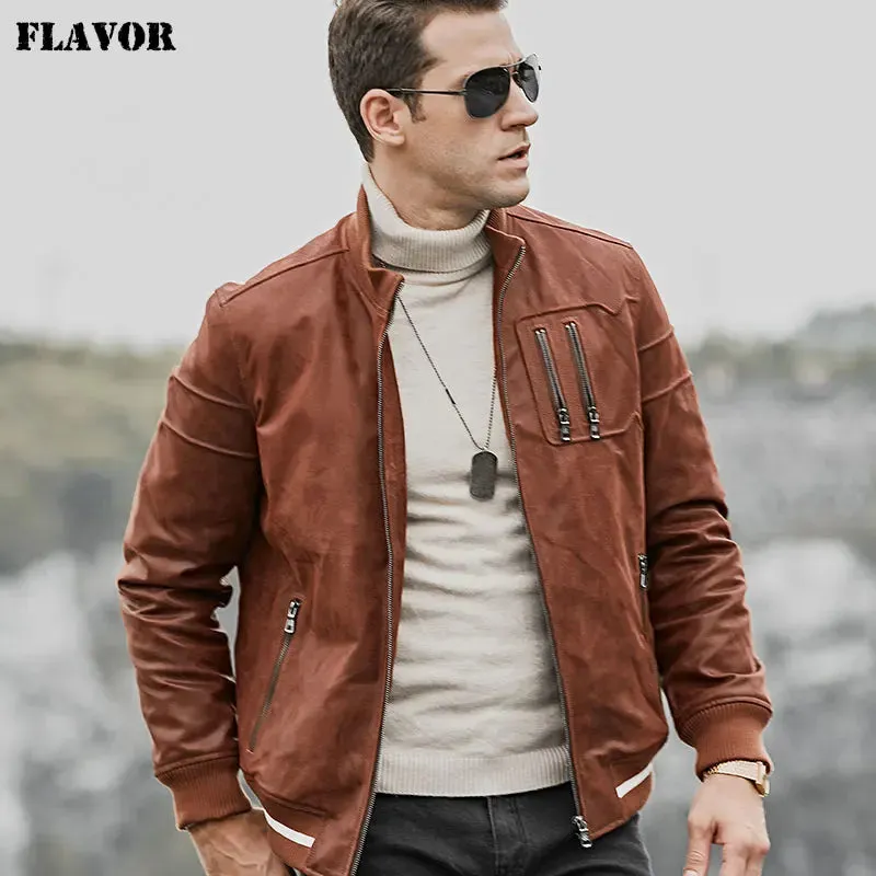 Men's Slim Fit Leather Jacket