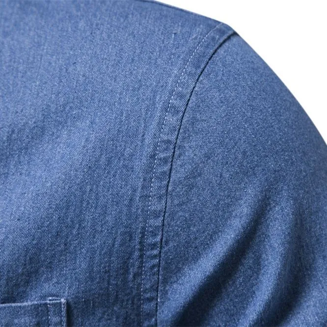 Men's Wrinkle-Free Denim Shirt