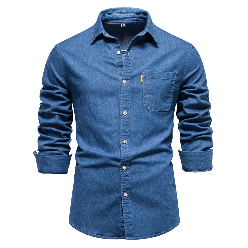 Men's Wrinkle-Free Denim Shirt