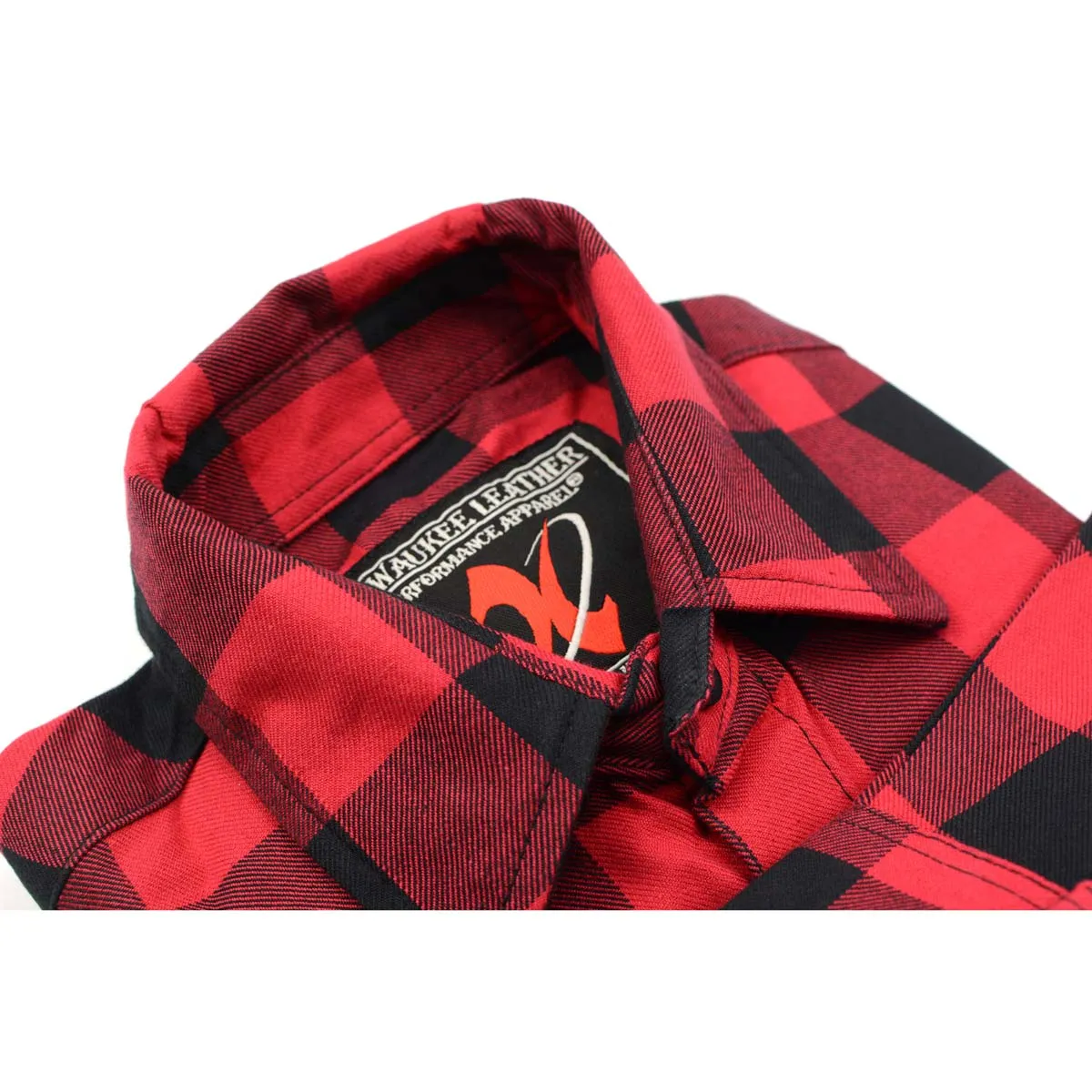 NexGen MNG11631 Men's Black and Red Long Sleeve Cotton Flannel Shirt