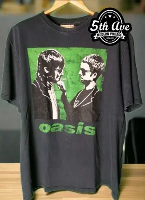 Oasis Gallagher Brothers Tee: Distressed Vintage Style with a Modern Twist