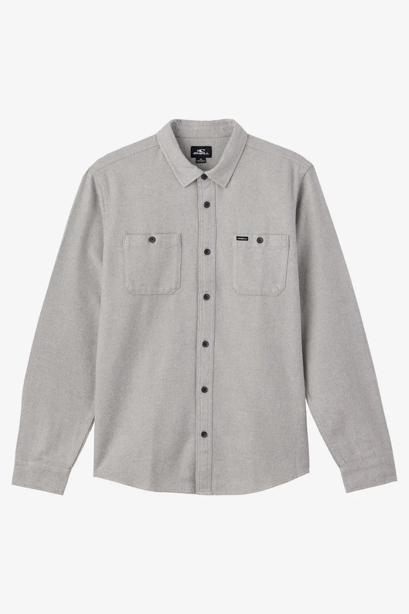 ONeill BREAKWATER SOLID FLANNEL STANDARD FIT SHIRT - LIGHT GREY