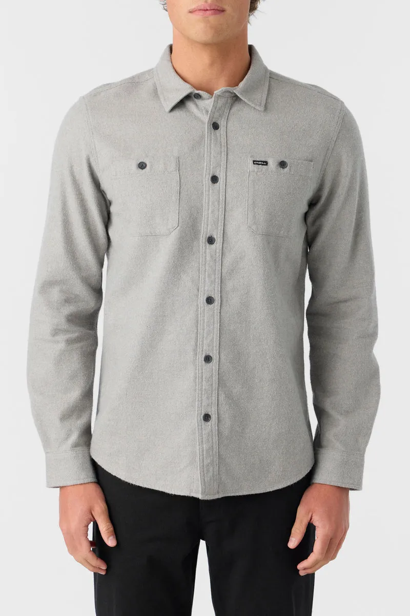 ONeill BREAKWATER SOLID FLANNEL STANDARD FIT SHIRT - LIGHT GREY