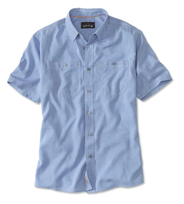 Orvis SS Tech Chambray Work Shirt / Medium Blue 2