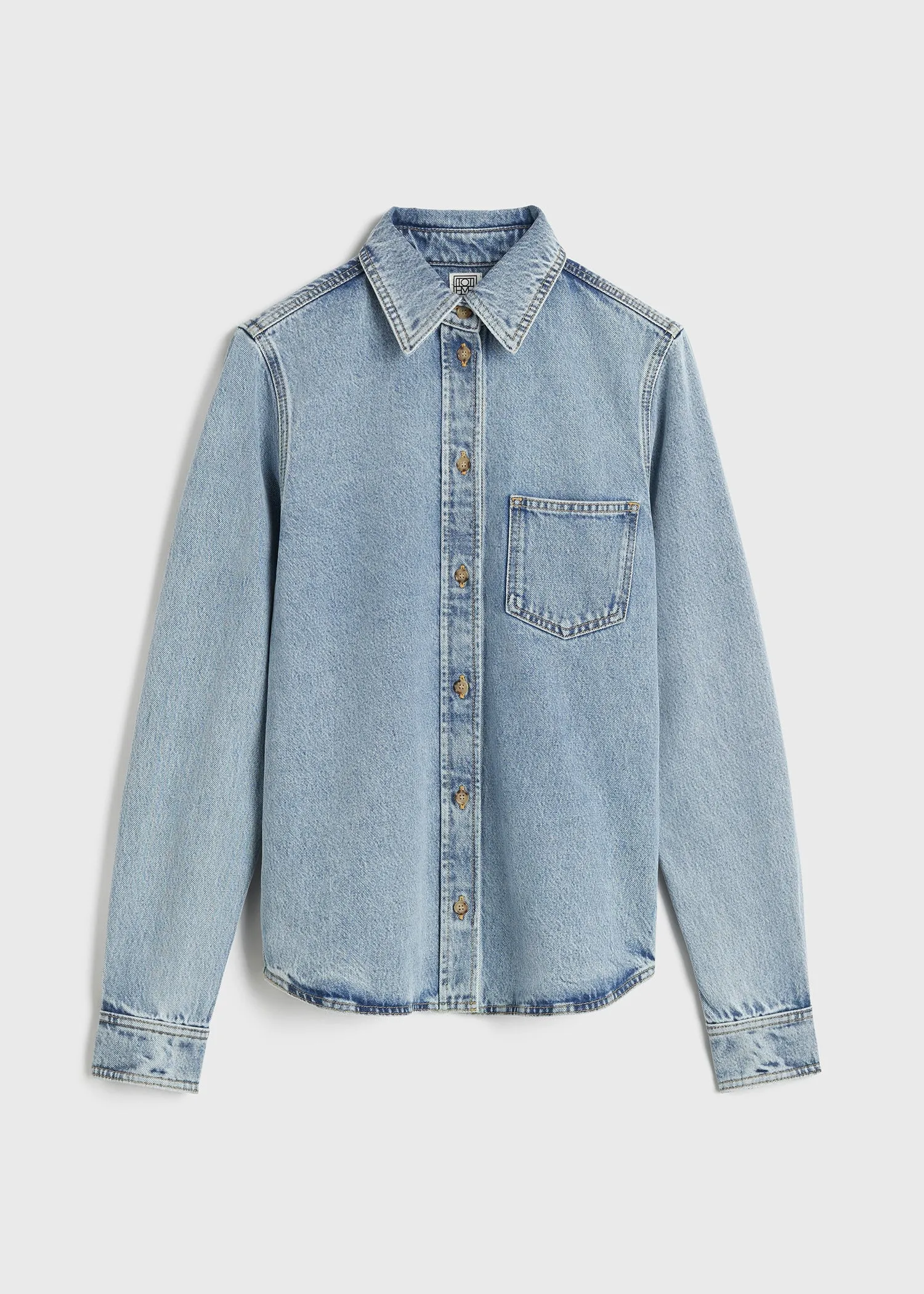 Petite denim shirt cool blue