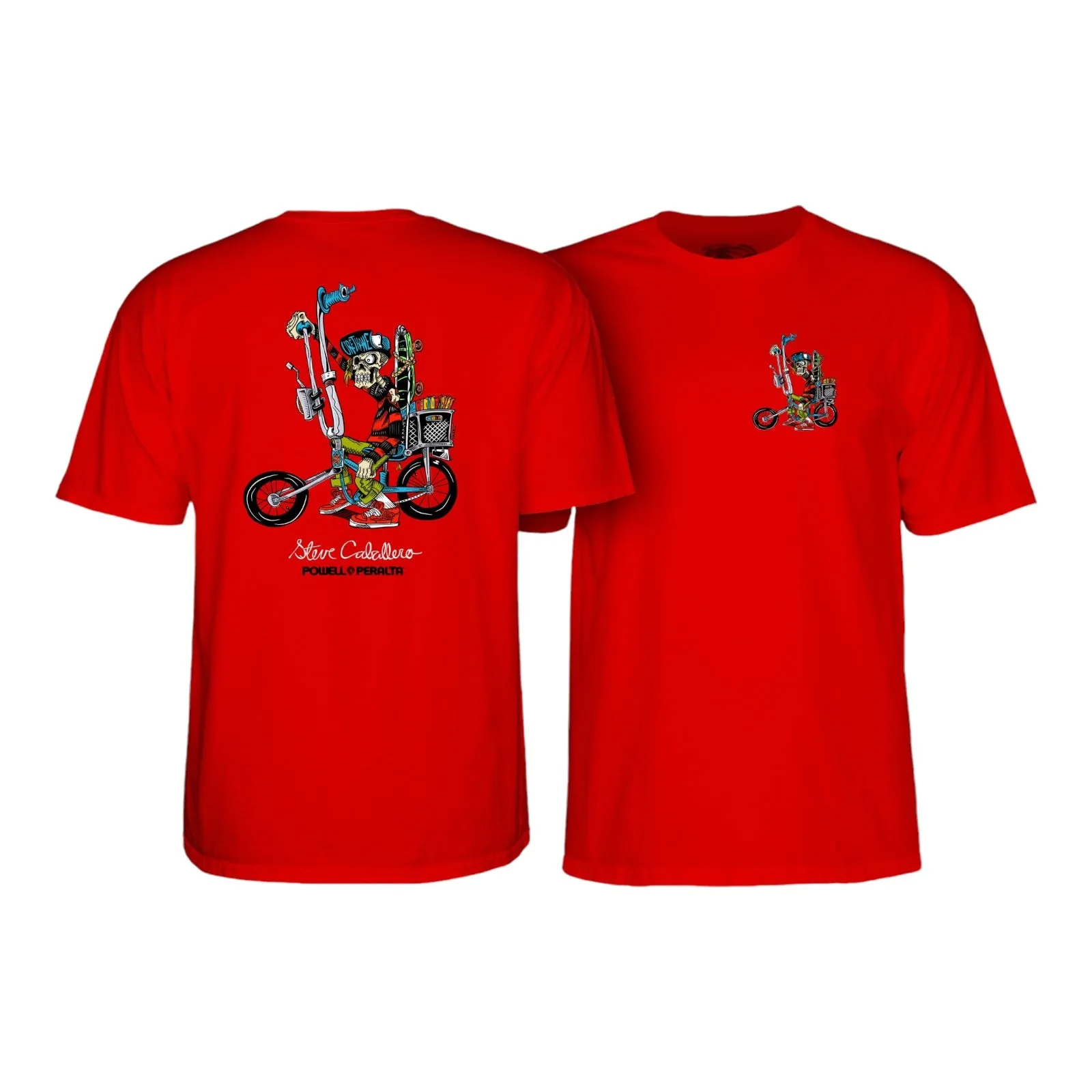 Powell Peralta Steve Caballero Chopper Bike T-Shirt Red