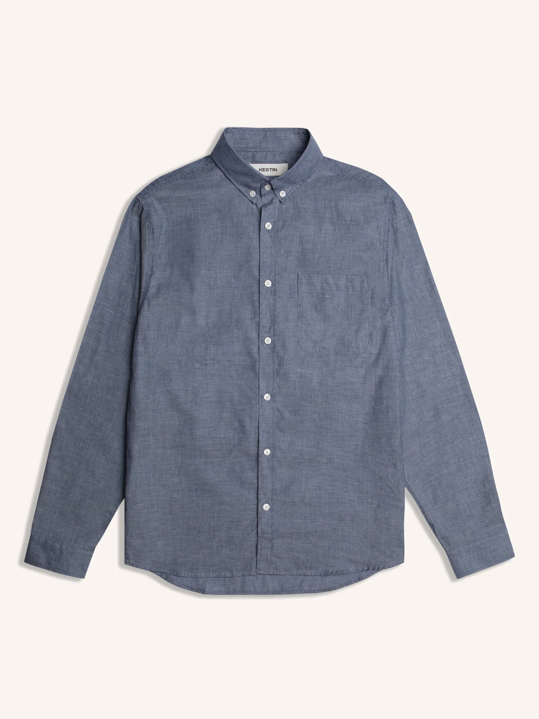 Raeburn Button Down Shirt in Chambray / White Stripe