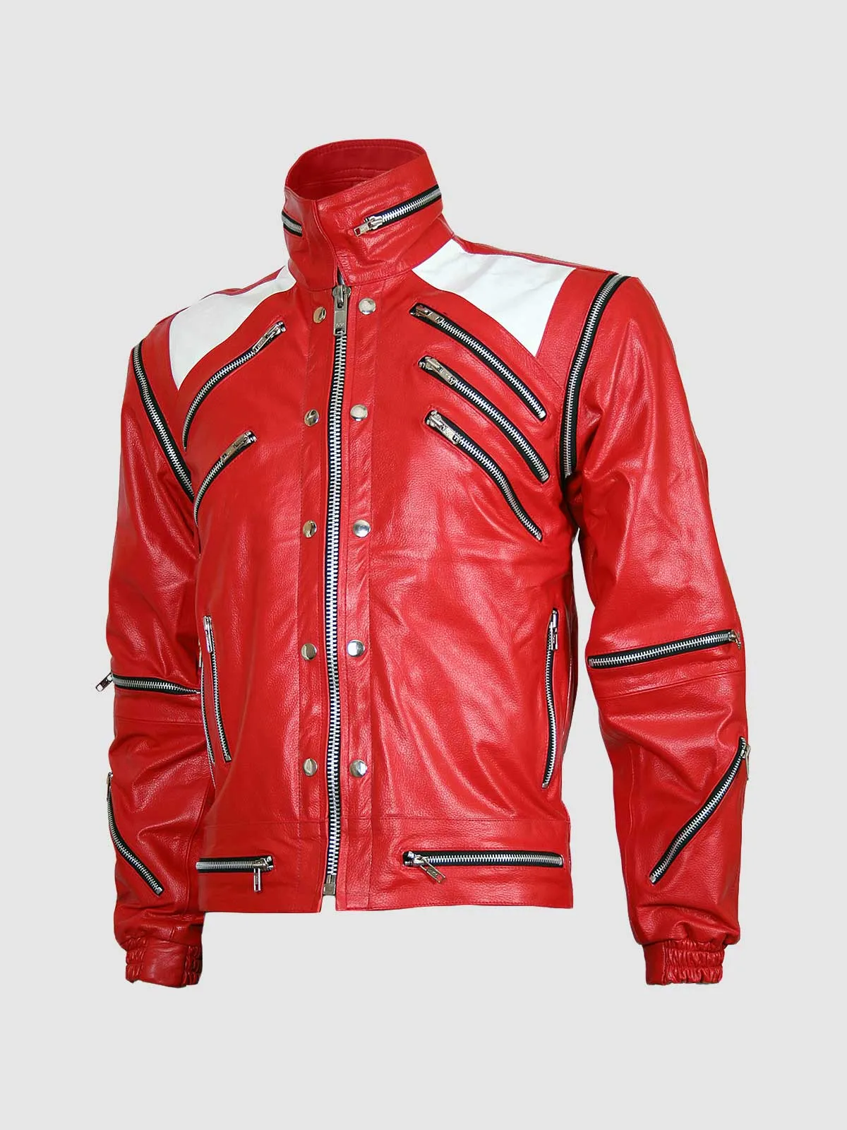 Red & White Leather Jacket