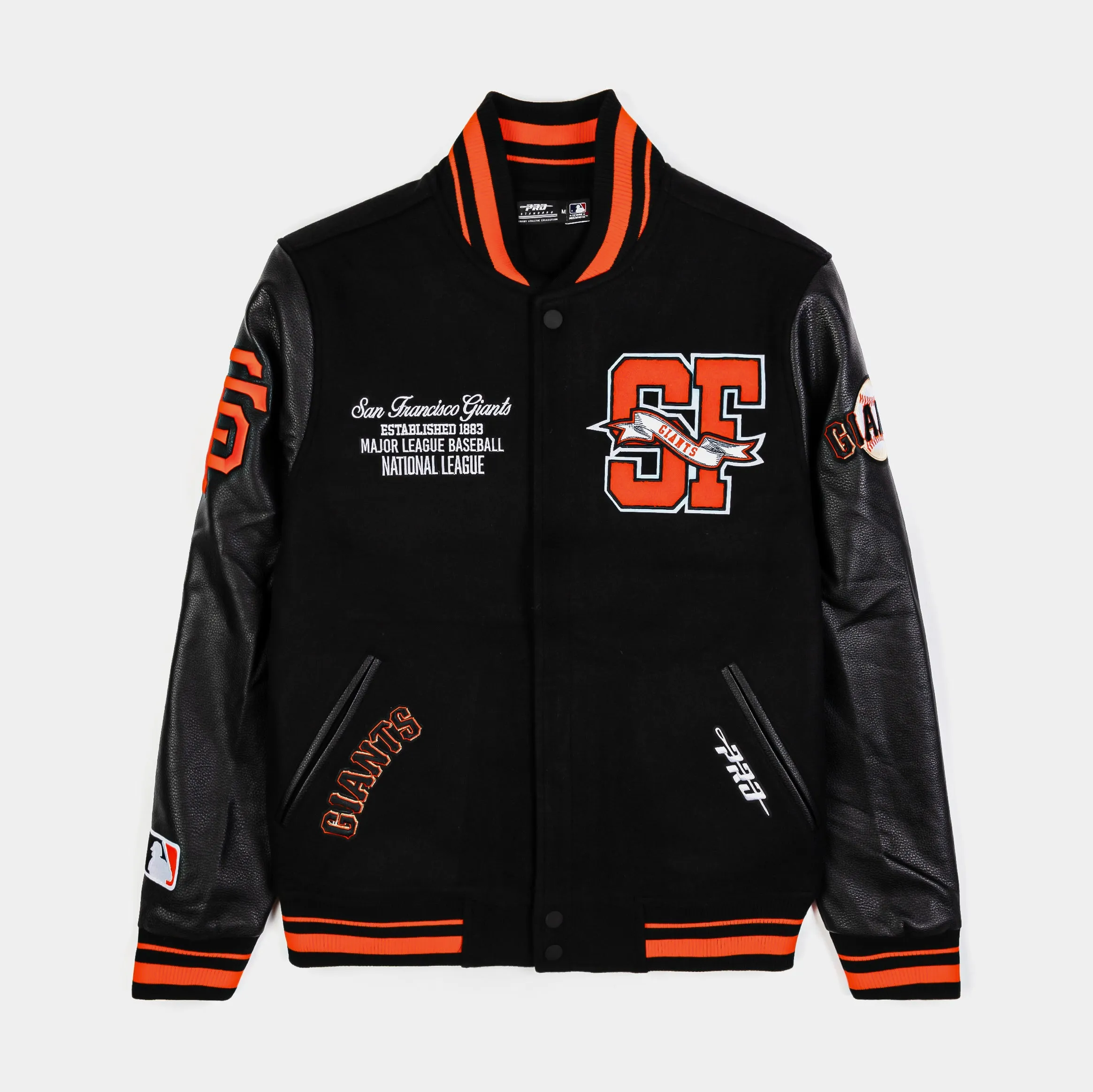 San Francisco Giants 1883 Varsity Mens Jacket (Black/Orange)