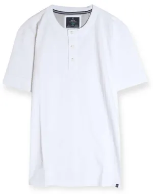 Short Sleeve Henley T-Shirt - White