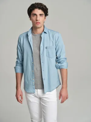 Slim fit casual denim shirt